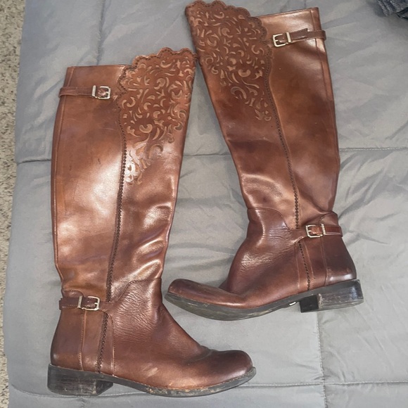 Brown Leather Giani Bini boots - Picture 1 of 2